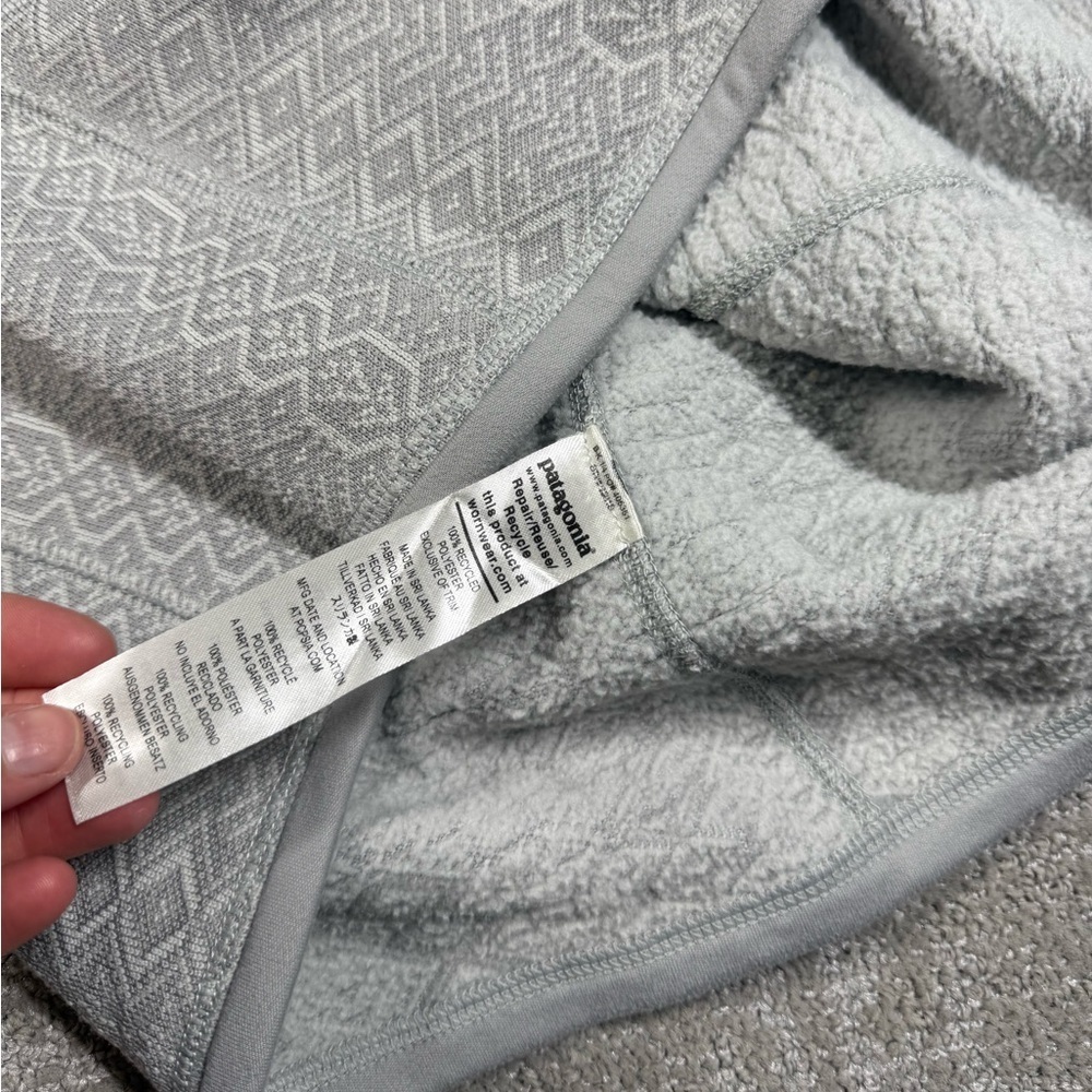 Patagonia Better Sweater 1/4 Zip Froze Jacquard Salt Gray Sweater Womens XS - Picture 5 of 6
